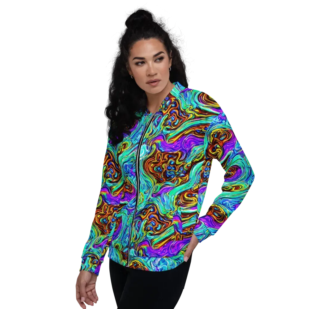 Mystic Iridescence on Bomber Jacket — Left