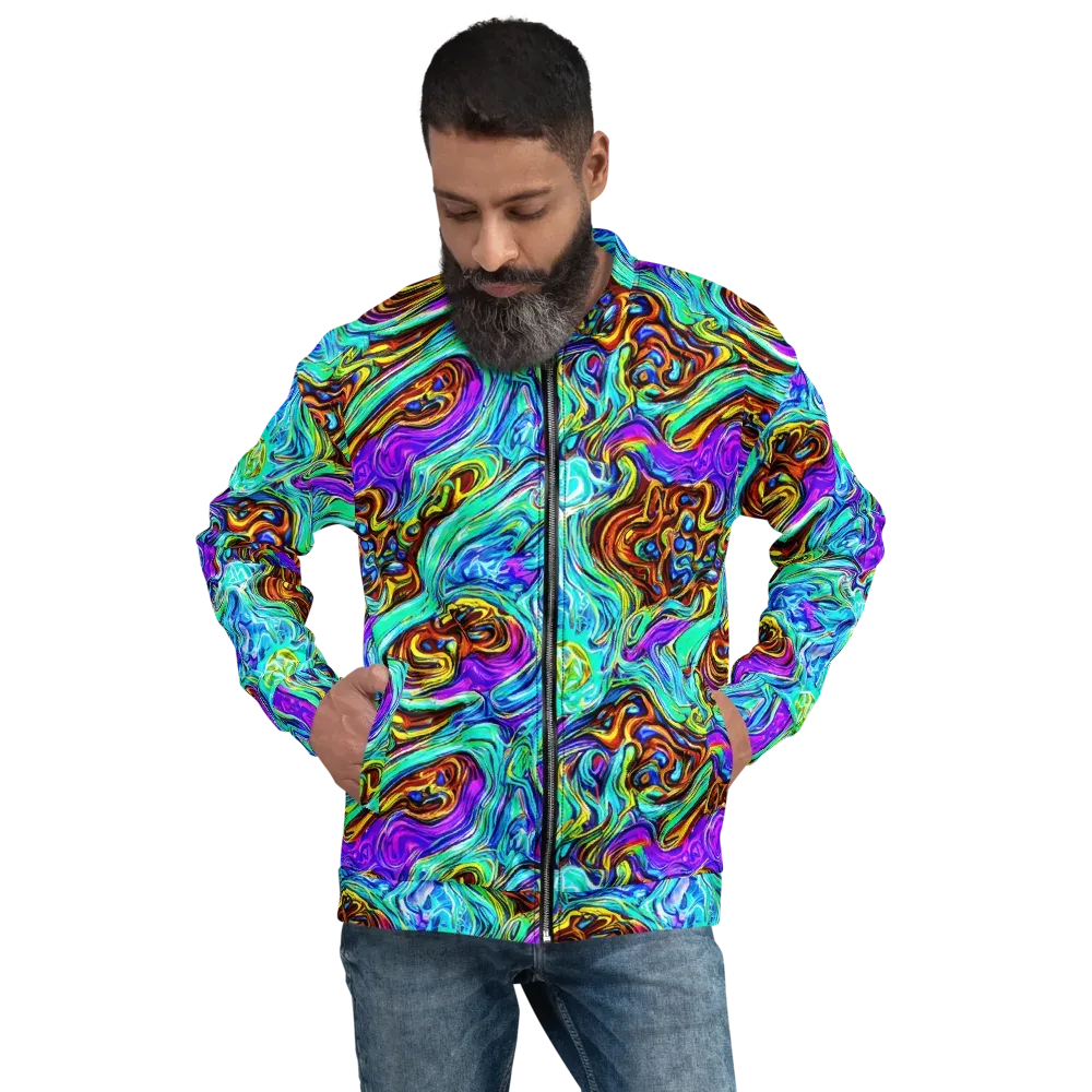 Mystic Iridescence on Bomber Jacket — Front
