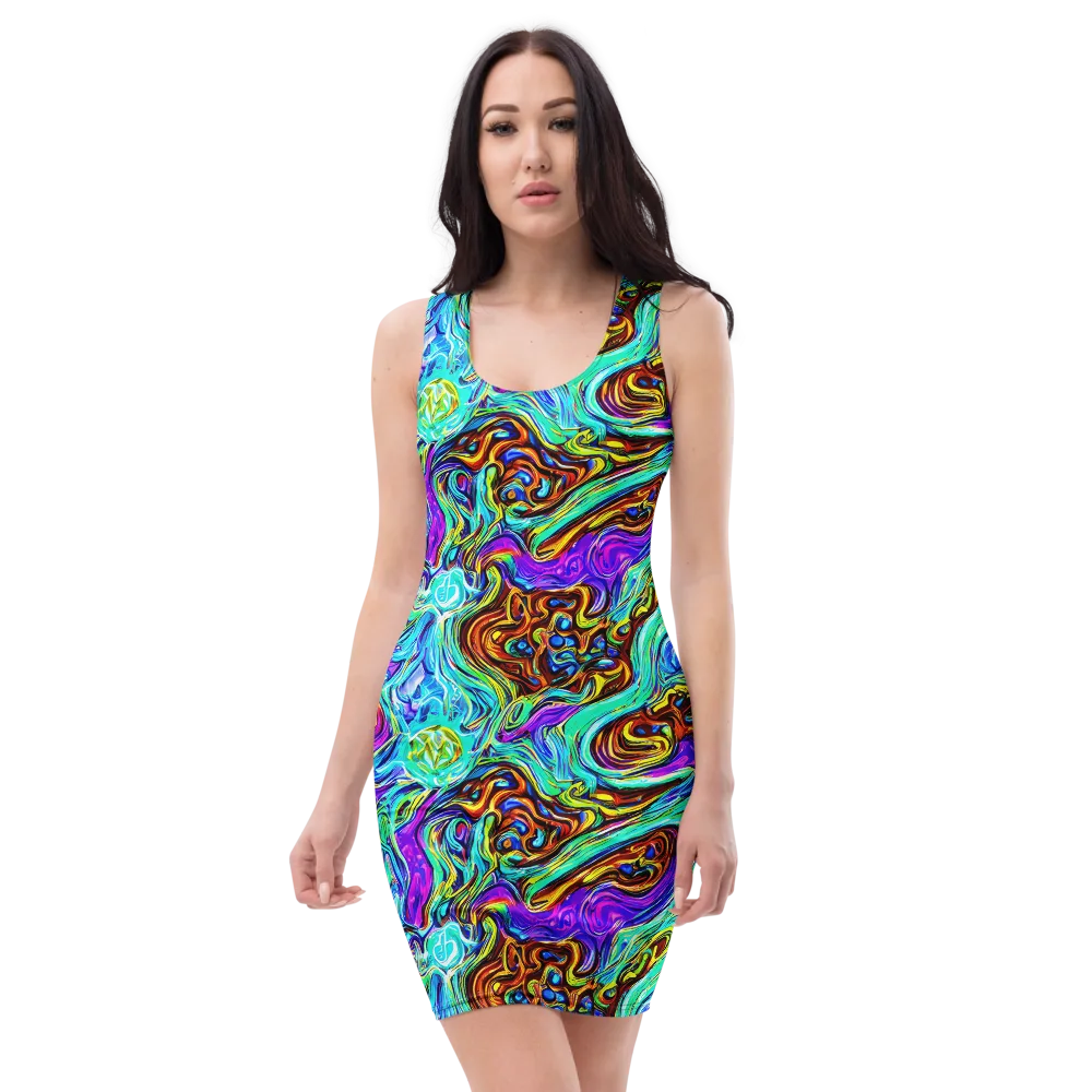 Mystic Iridescence on Bodycon Dress — Front