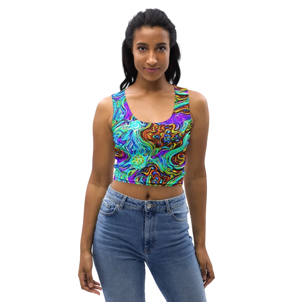 Mystic Iridescence on Crop Top — Front