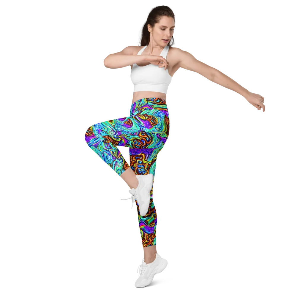 Mystic Iridescence on Leggings with Pockets — Left Front