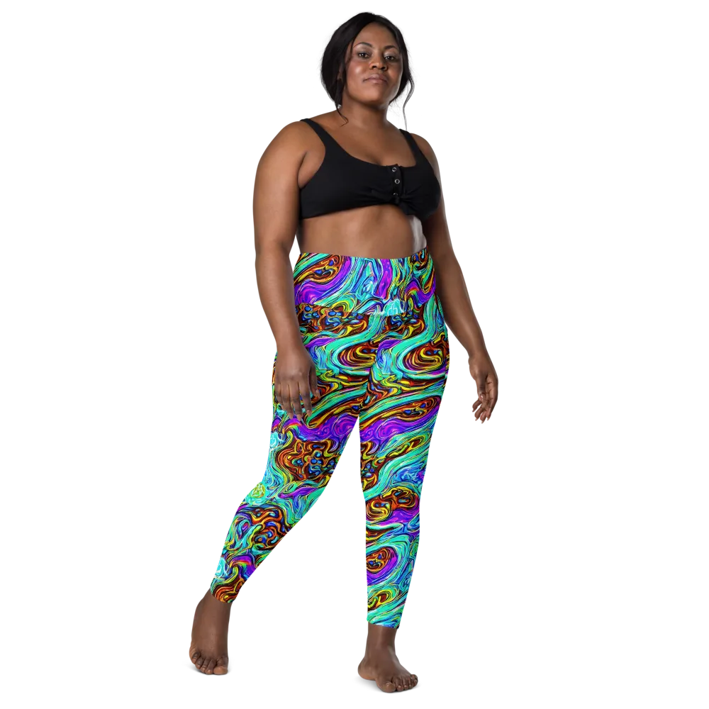 Mystic Iridescence on Leggings with Pockets — Front