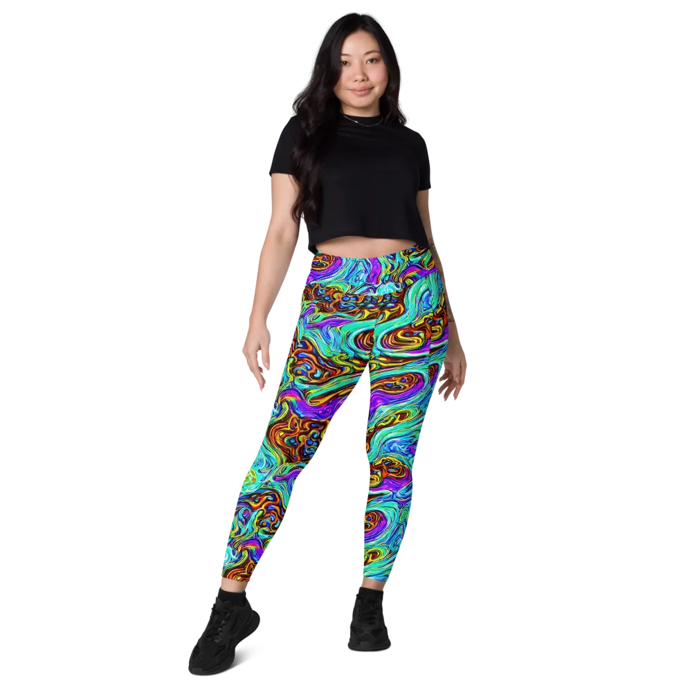 Mystic Iridescence on Leggings with Pockets — Front