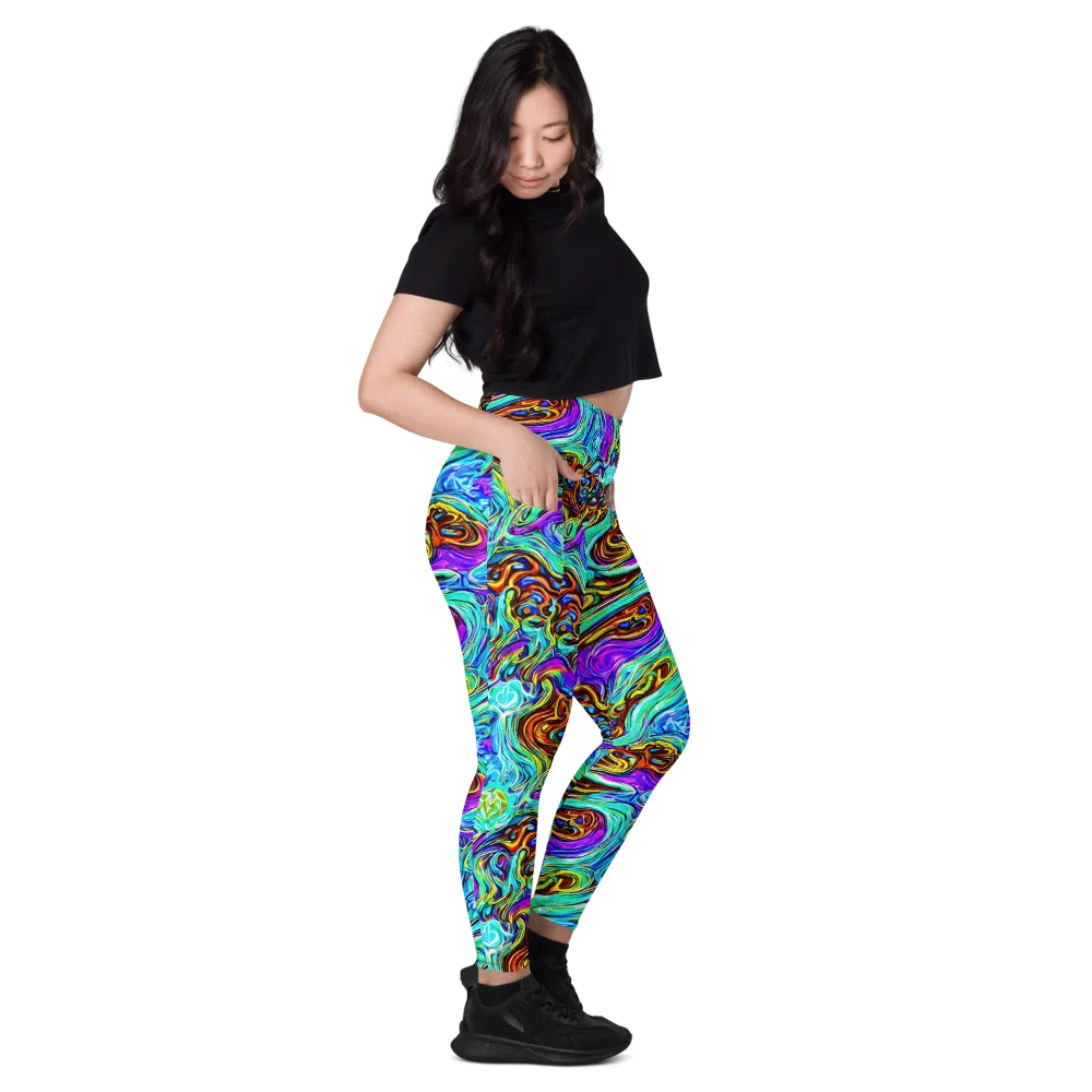 Mystic Iridescence on Leggings with Pockets — Right