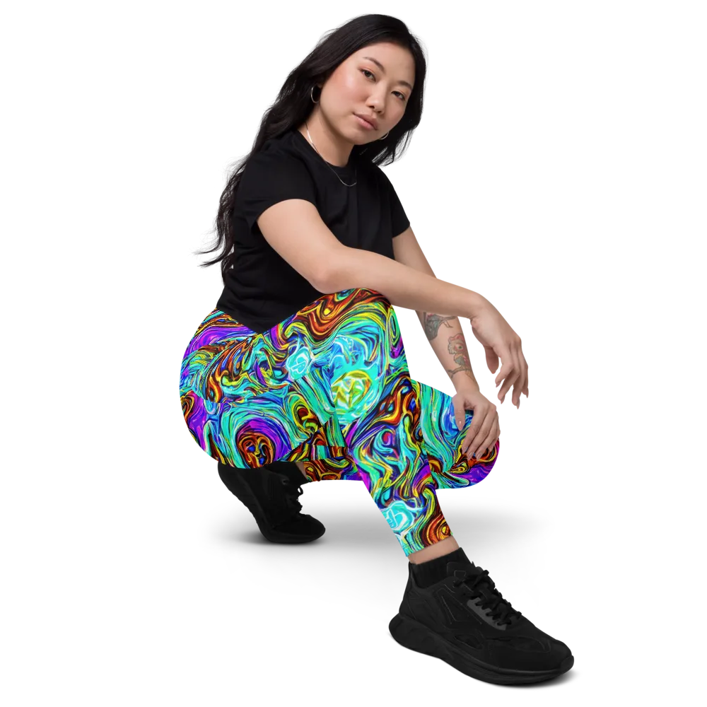 Mystic Iridescence on Leggings with Pockets — Right Front