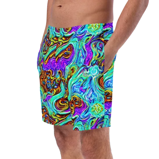 Mystic Iridescence on a Swim Trunks