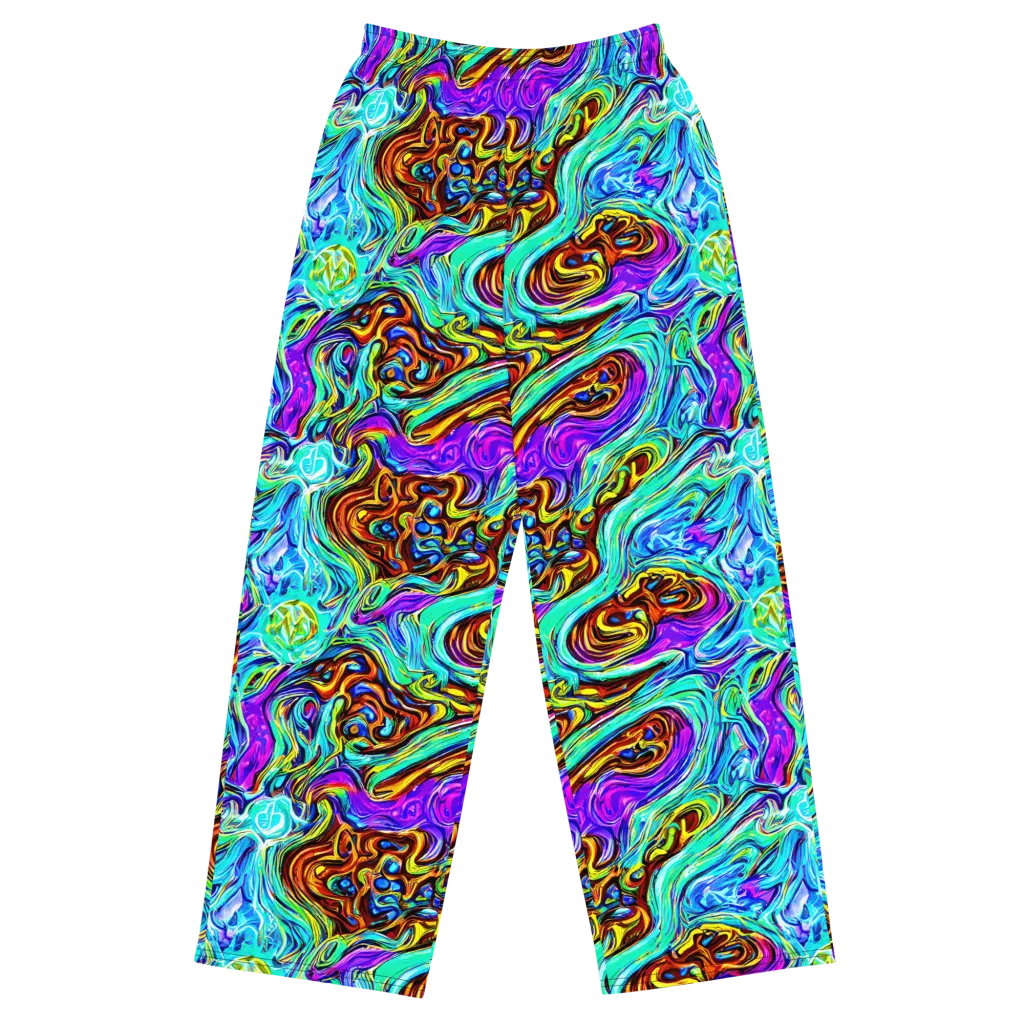 Mystic Iridescence on Wide-Leg Pants — Front