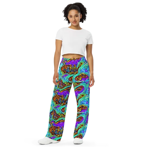 Mystic Iridescence on a Wide-Leg Pants
