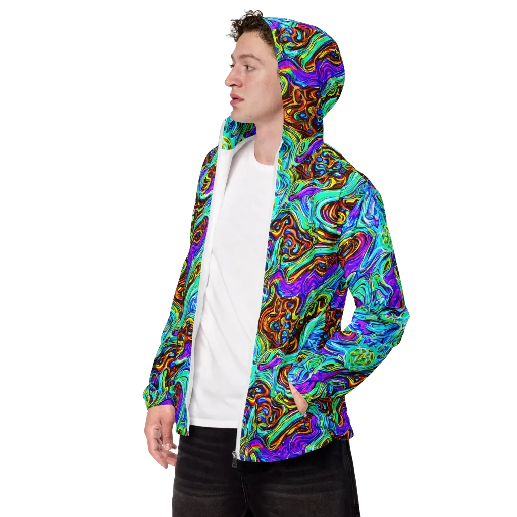 Mystic Iridescence on Men's Windbreaker — Left Front