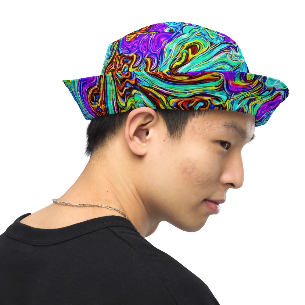 Mystic Iridescence on Reversible Bucket Hat — Right Outside