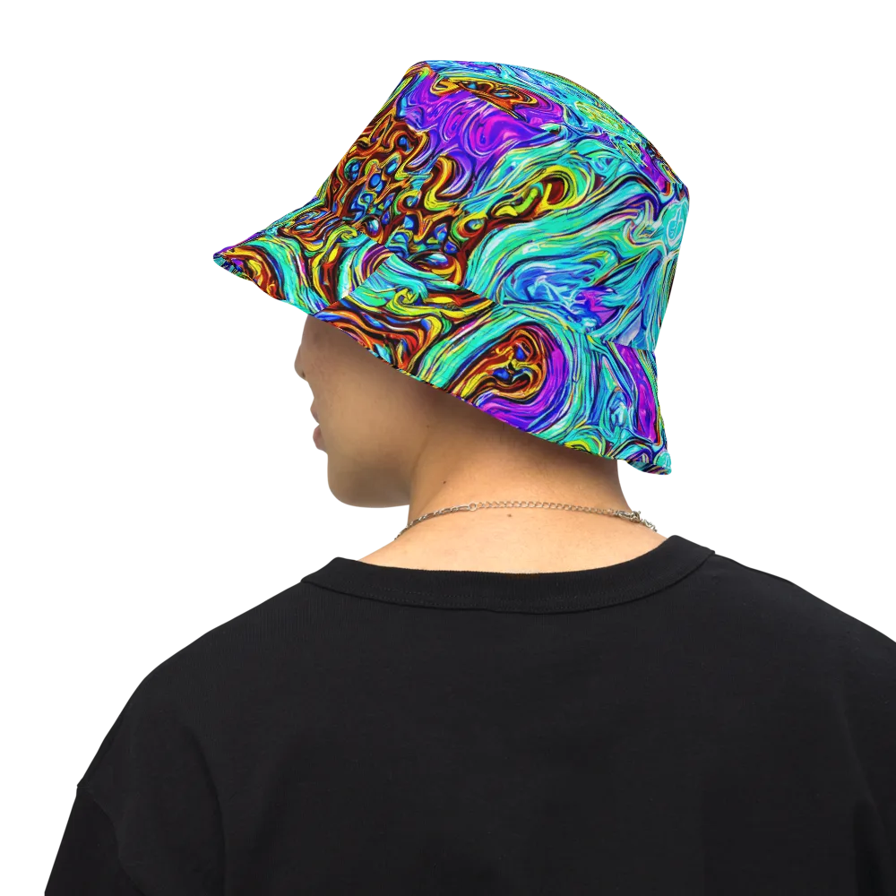 Mystic Iridescence on Reversible Bucket Hat — Back Inside
