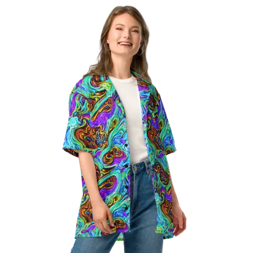Mystic Iridescence on a Button Shirt