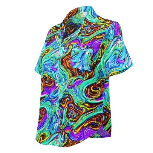 Mystic Iridescence on a Women's Short Sleeve Pajama Top