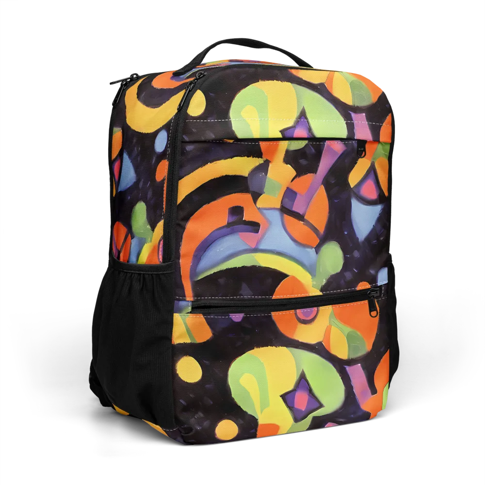 Neon Symphony on Utility Backpack — Right Front
