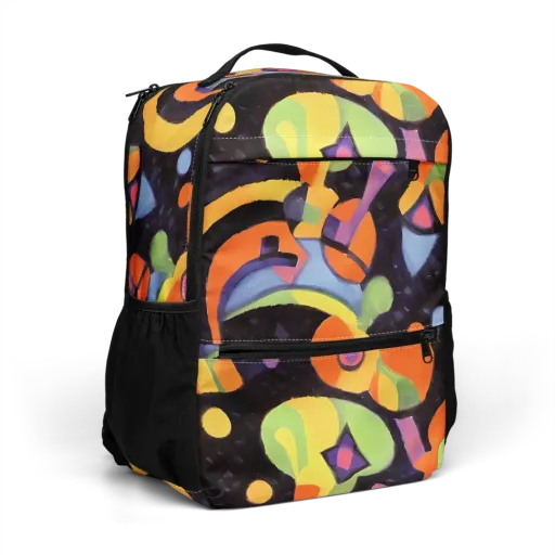 Neon Symphony on a Utility Backpack