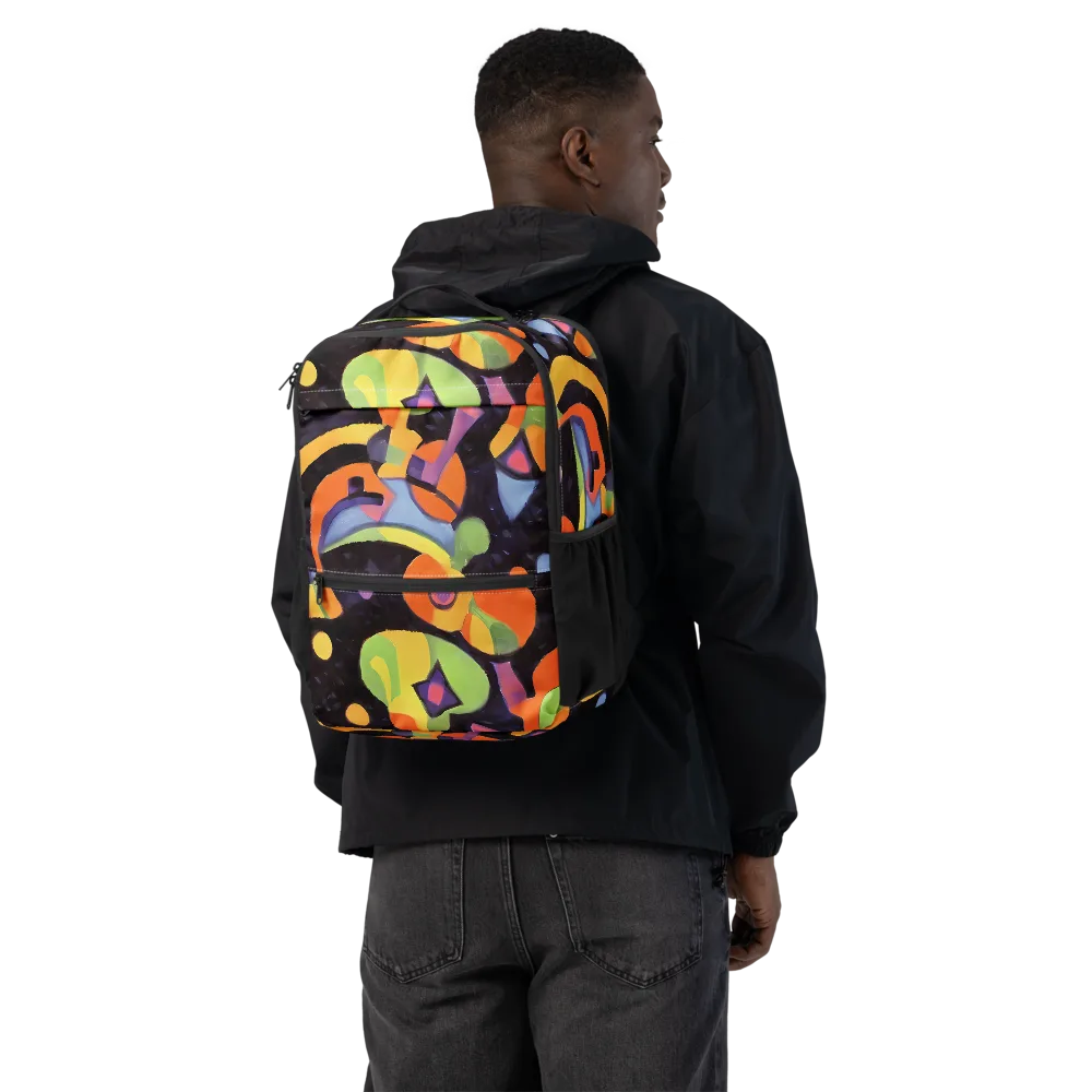 Neon Symphony on Utility Backpack — Back