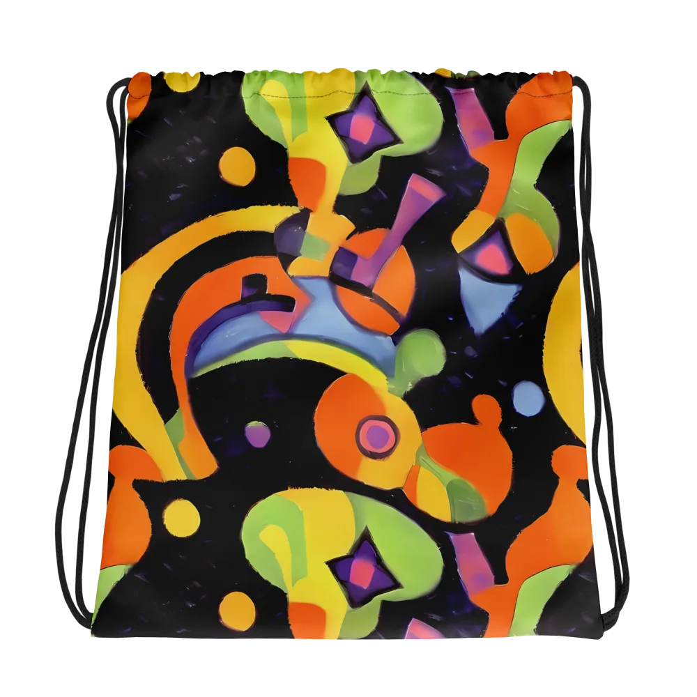 Neon Symphony on Drawstring Bag — Photo