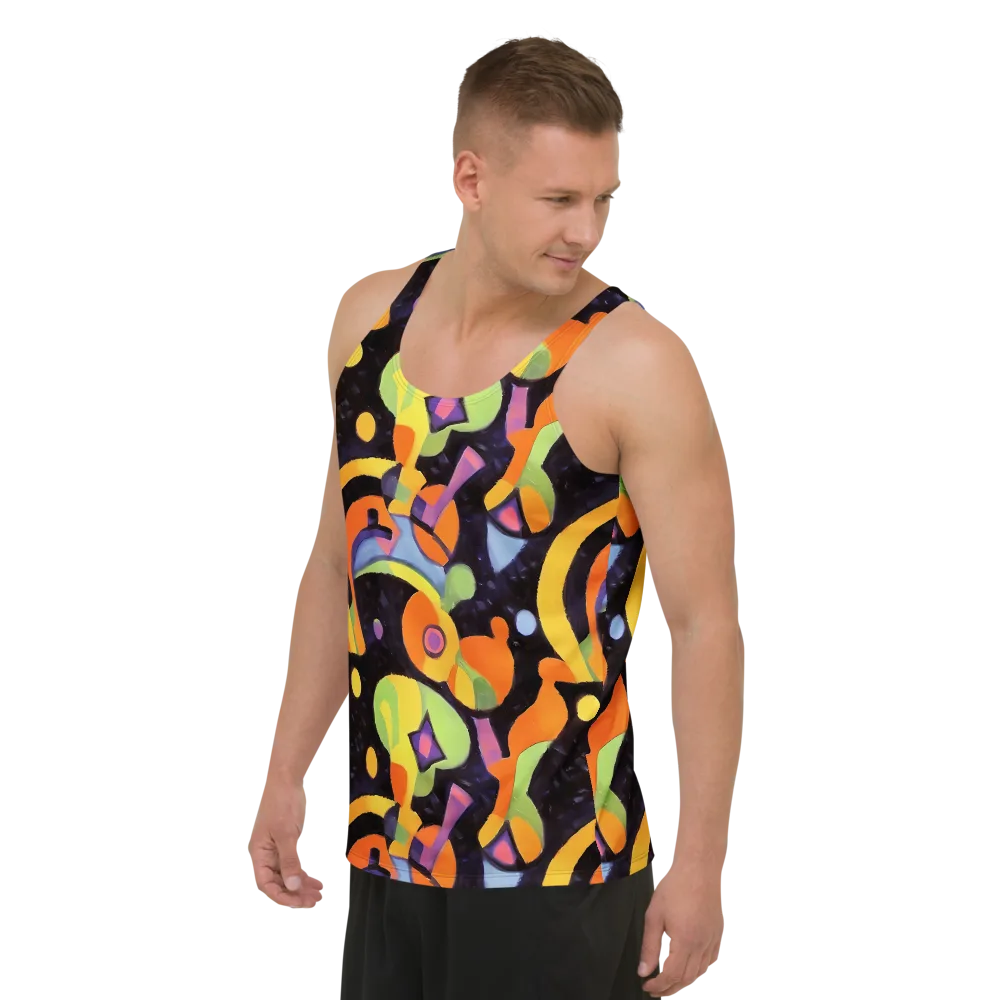 Neon Symphony on Men's Tank Top — Left Front