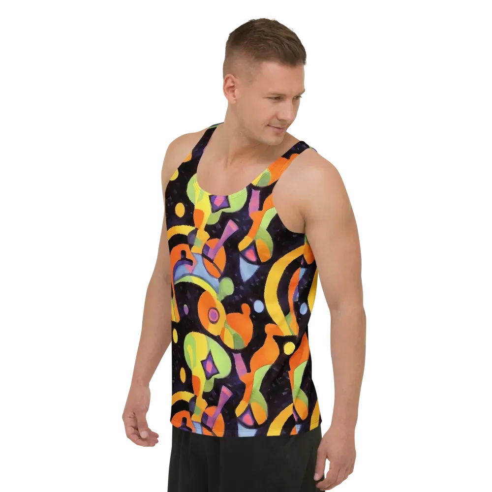 Neon Symphony on Men's Tank Top — Left Front