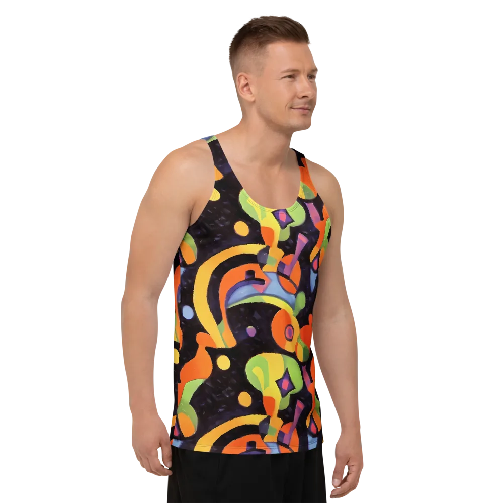 Neon Symphony on Men's Tank Top — Right Front