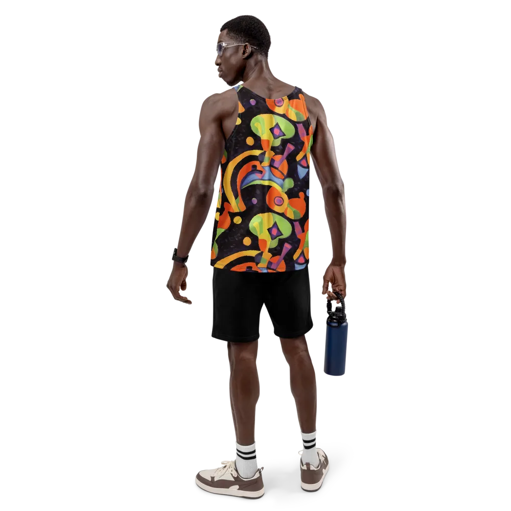 Neon Symphony on Men's Tank Top — Back