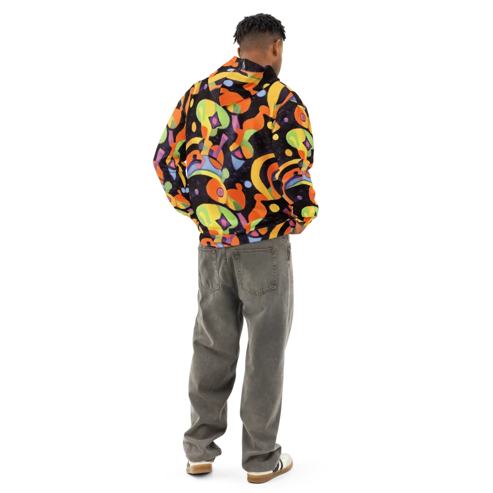 Neon Symphony on Cotton Hoodie — Back