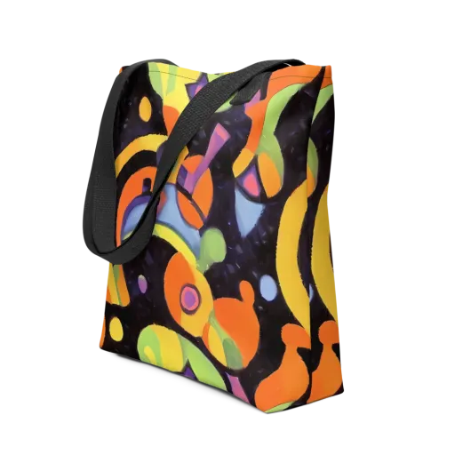 Neon Symphony on a Tote Bag