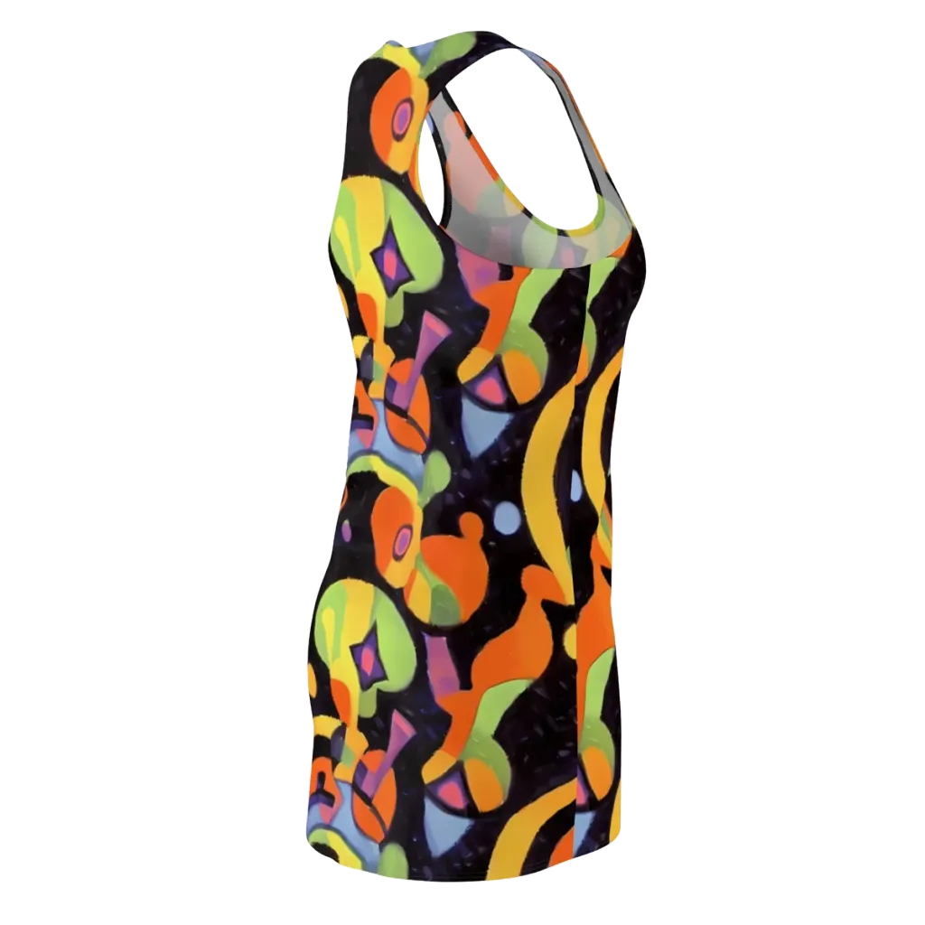 Neon Symphony on Racerback Dress — Back Side