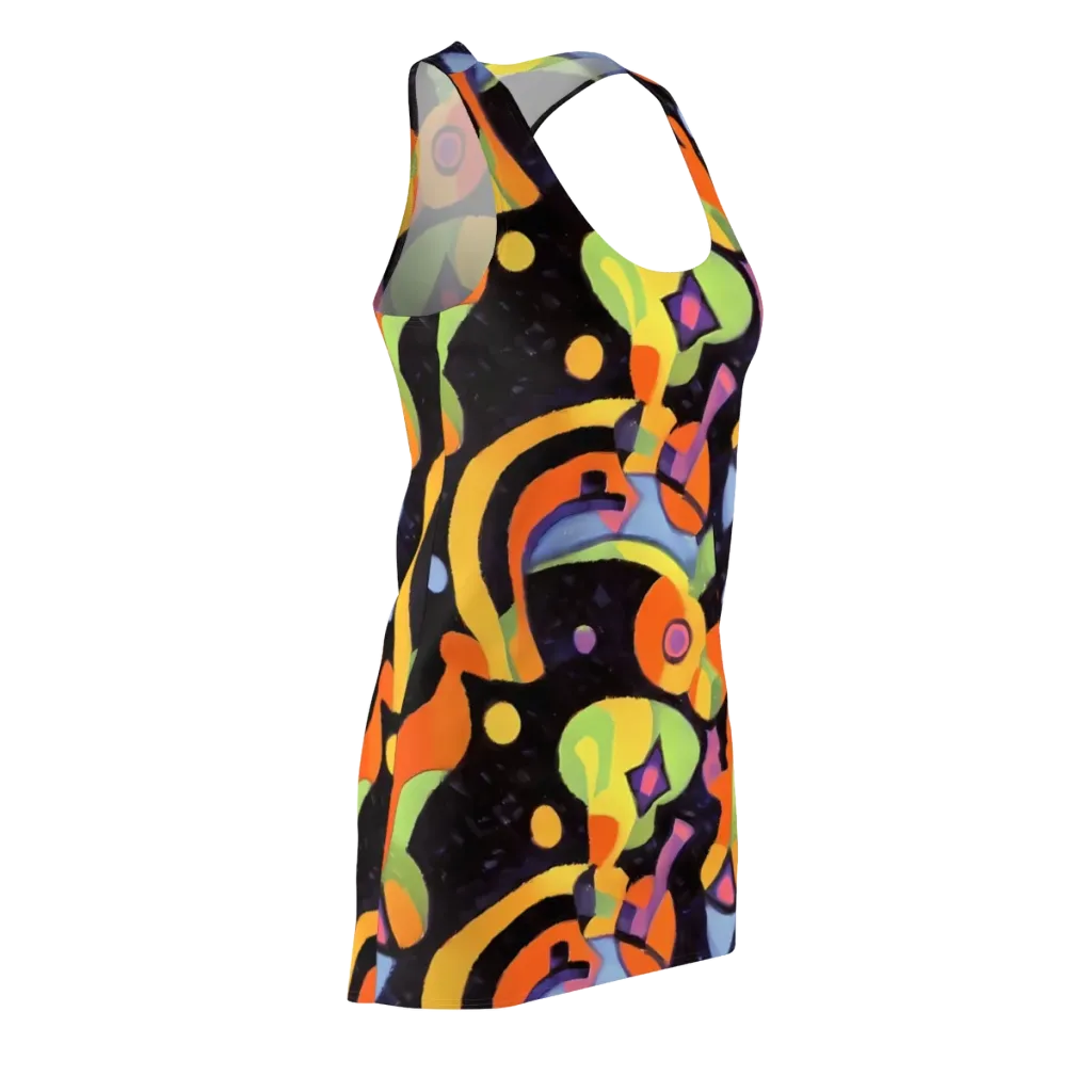 Neon Symphony on Racerback Dress — Front Side