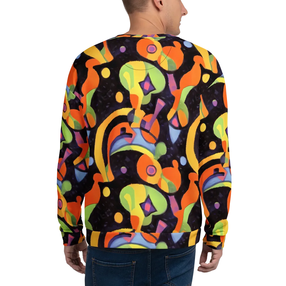 Neon Symphony on Sweatshirt — Back