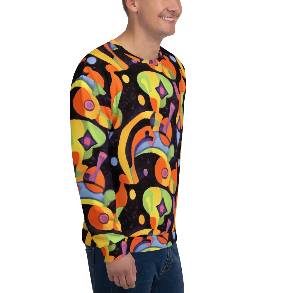 Neon Symphony on Sweatshirt — Right Front