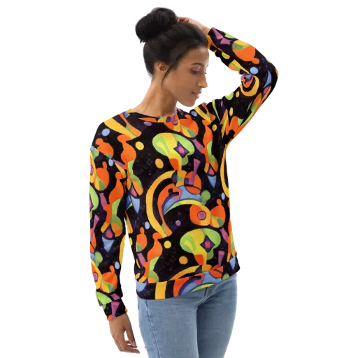 Neon Symphony on a Sweatshirt