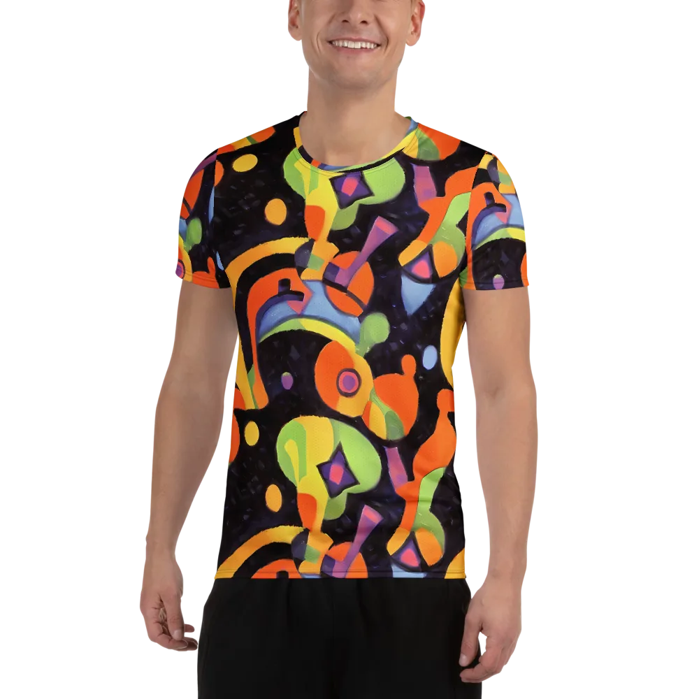 Neon Symphony on Men's Athletic T-Shirt — Front