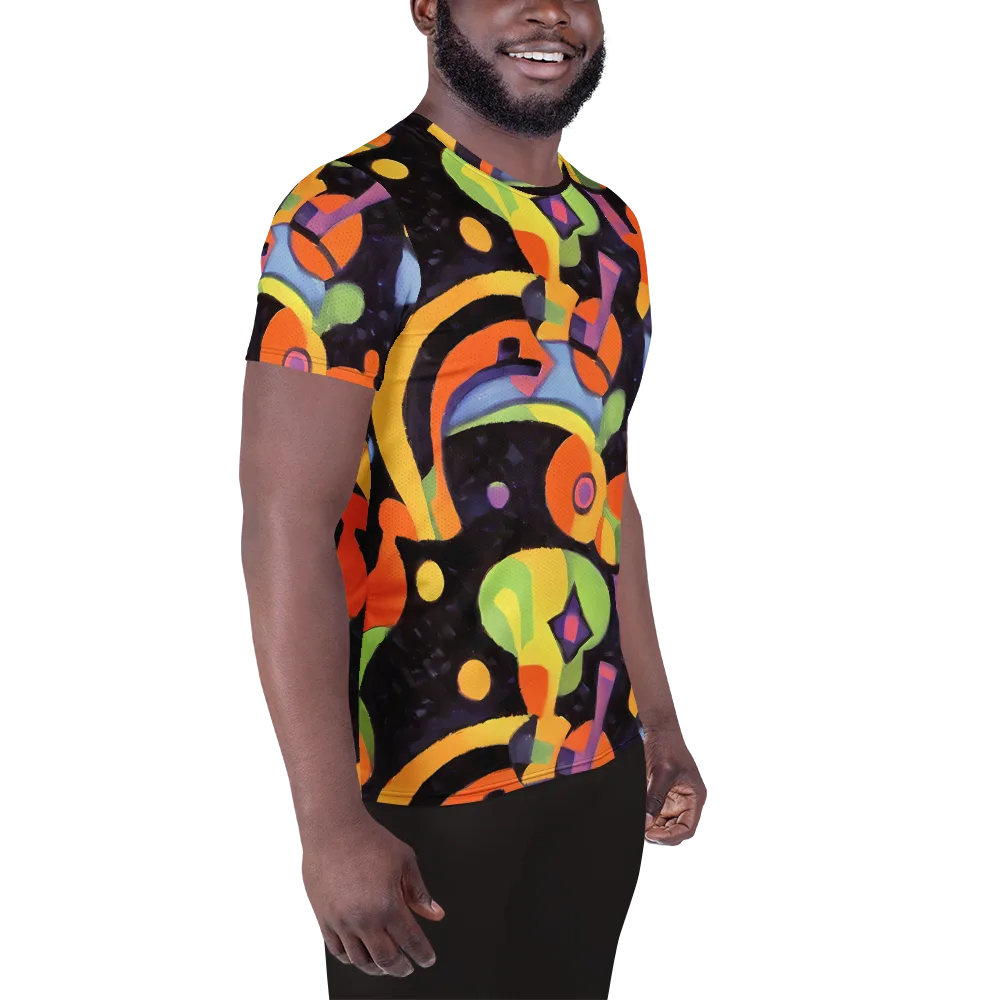 Neon Symphony on Men's Athletic T-Shirt — Right