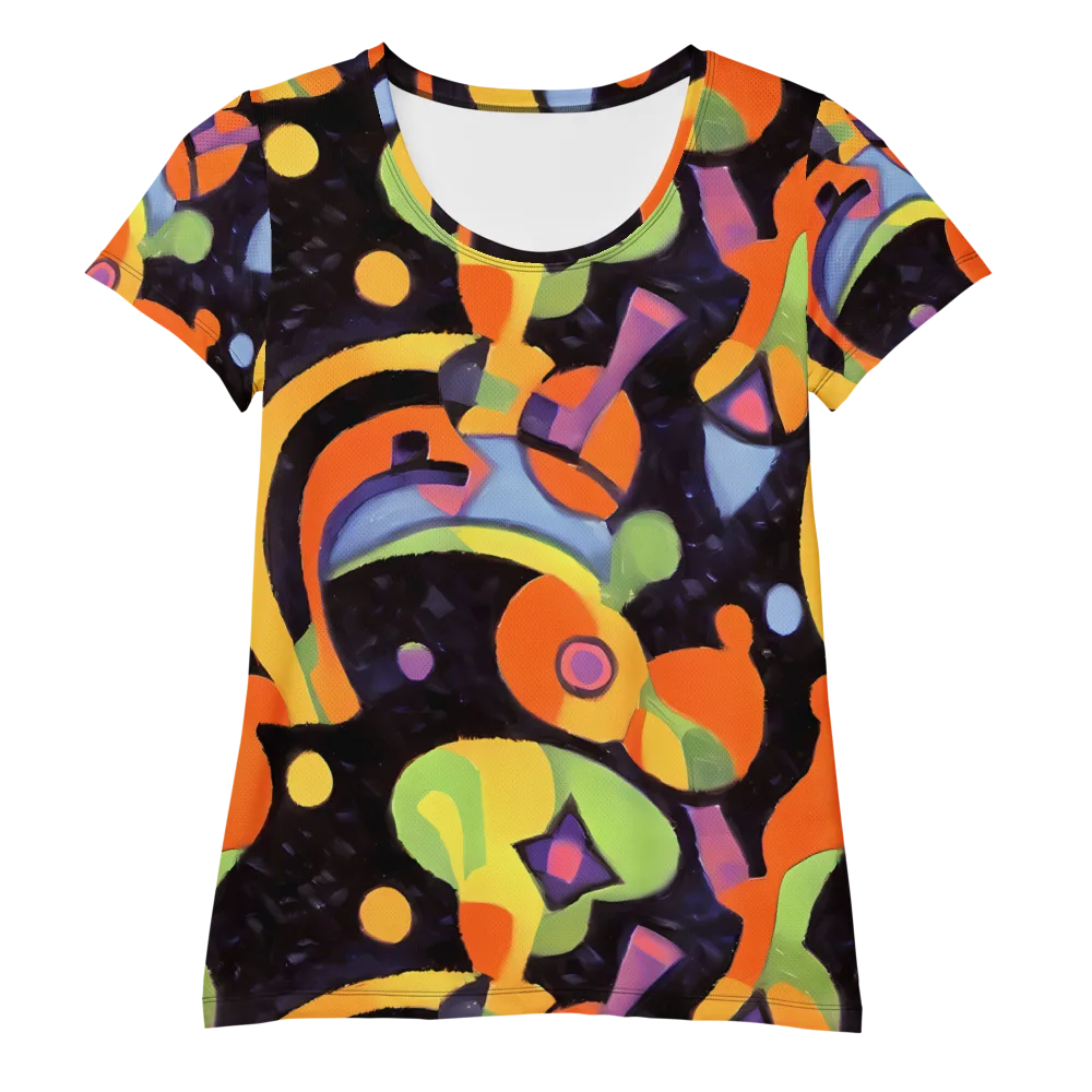 Neon Symphony on Women's Athletic T-Shirt — Front