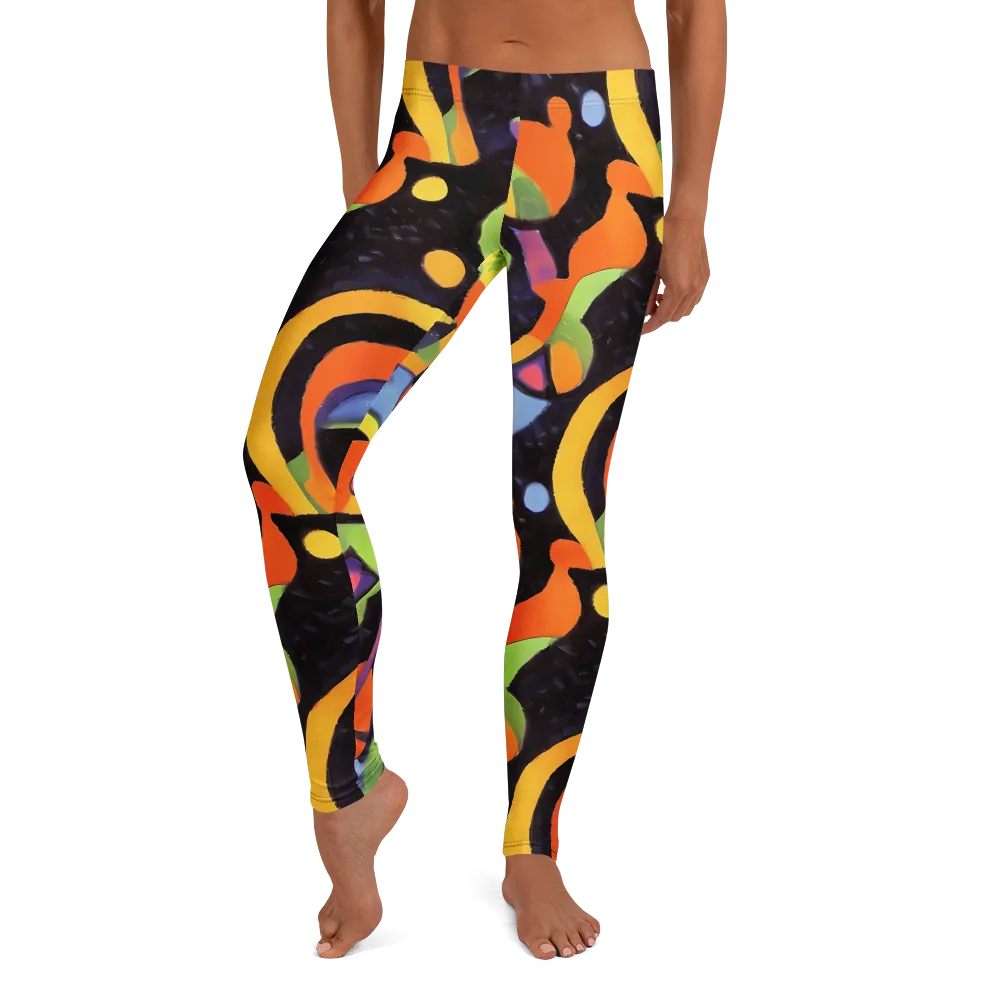 Neon Symphony on Leggings — Front