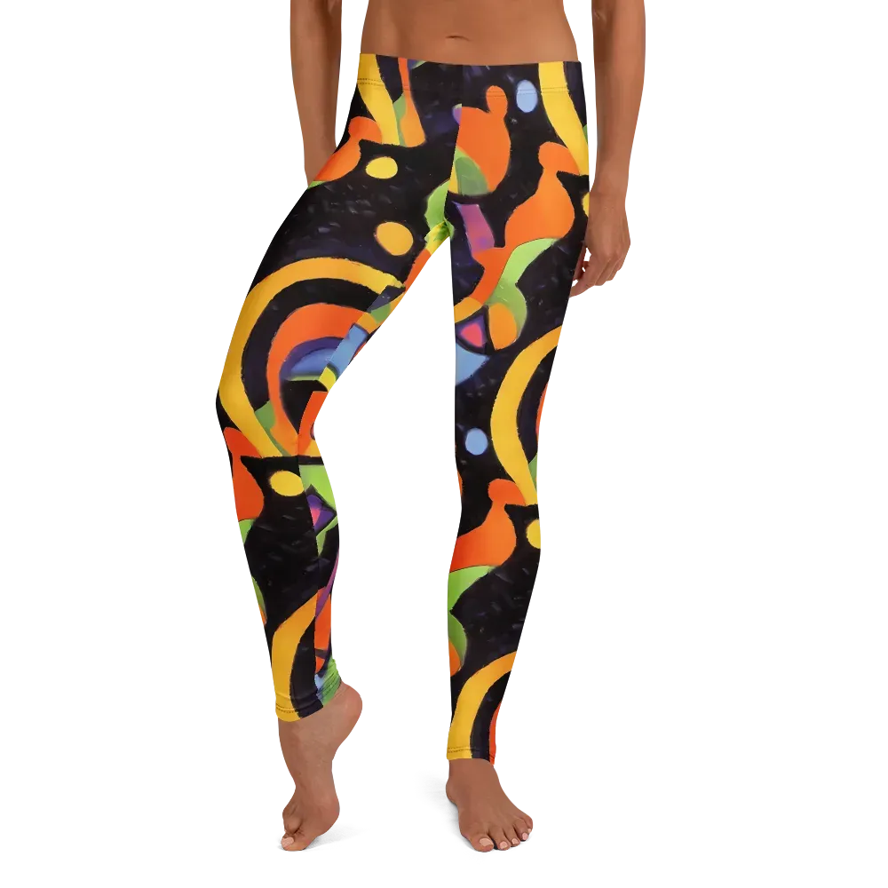 Neon Symphony on Leggings — Front