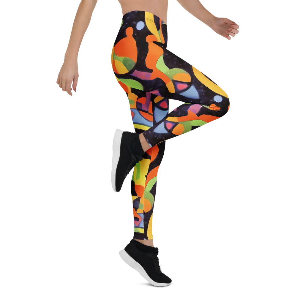Neon Symphony on Leggings — Right