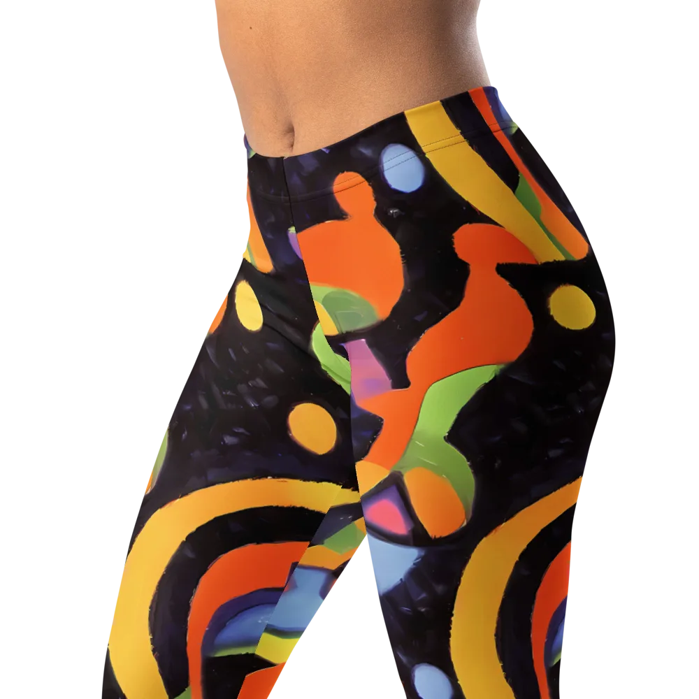 Neon Symphony on Leggings — Left Front