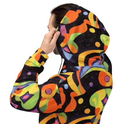 Neon Symphony on a Hoodie
