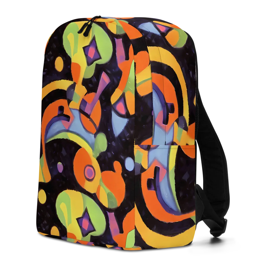 Neon Symphony on Minimalist Backpack — Left