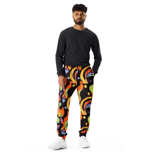 Neon Symphony on a Men's Joggers