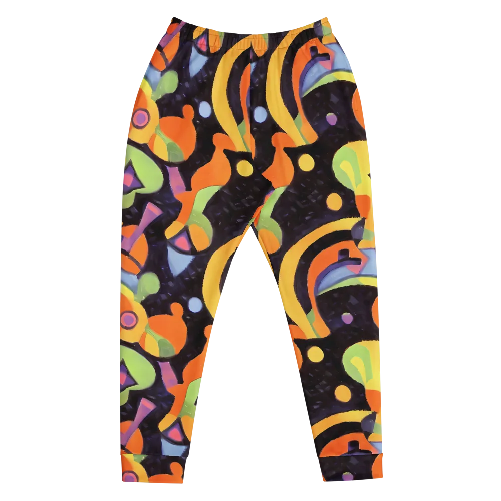 Neon Symphony on Men's Joggers — Front