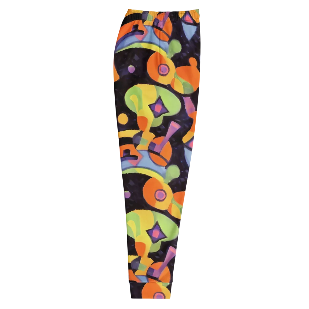 Neon Symphony on Men's Joggers — Right