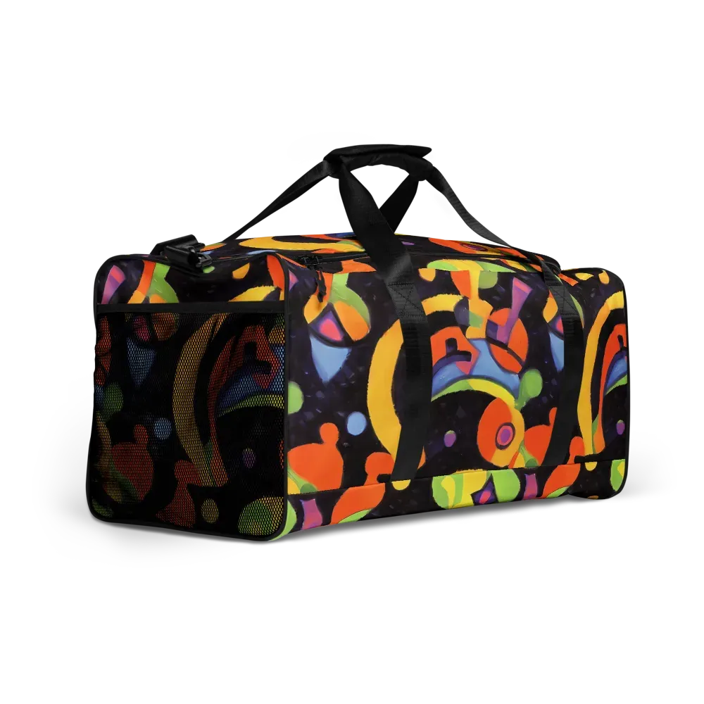 Neon Symphony on Duffle Bag — Right Front