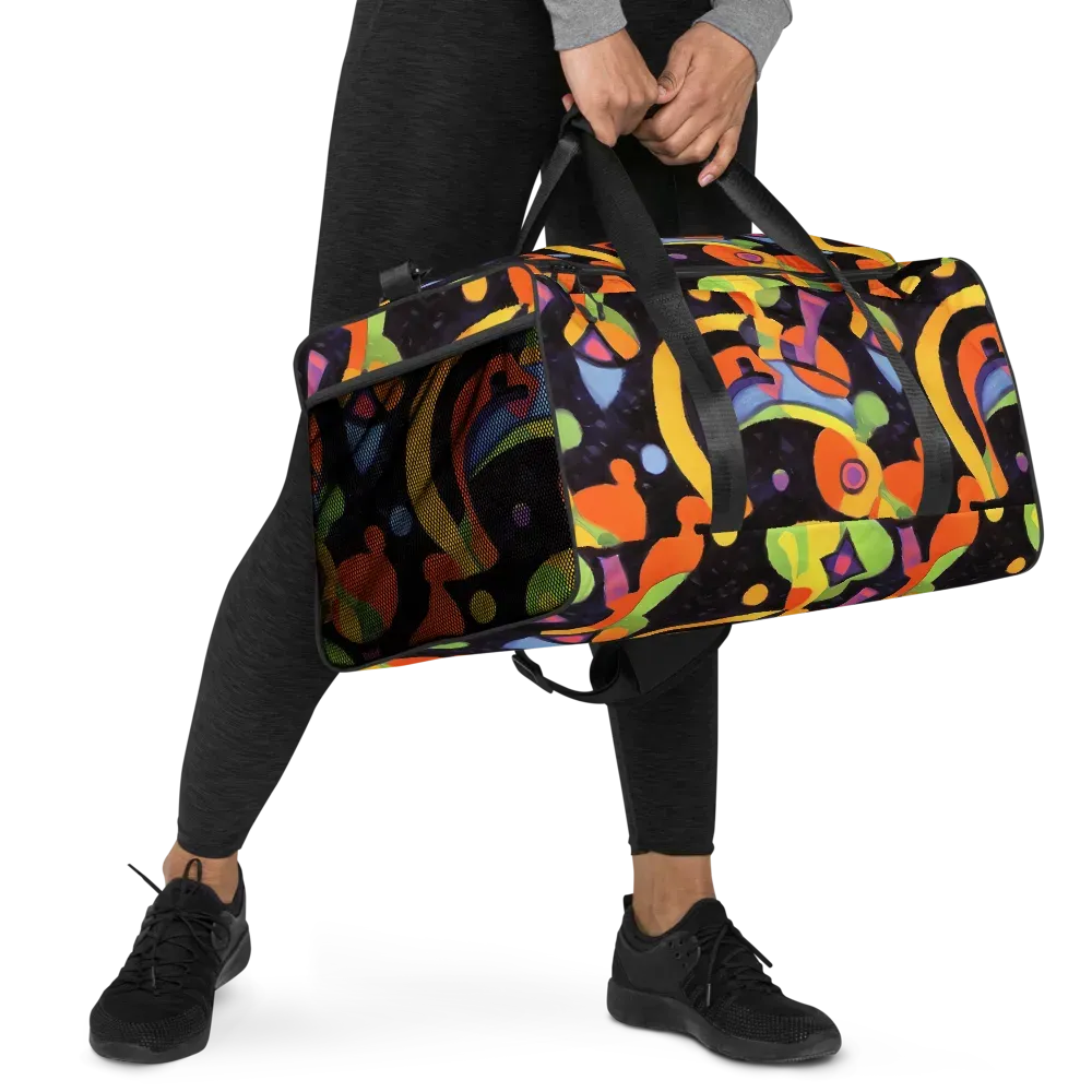 Neon Symphony on Duffle Bag — Right Front