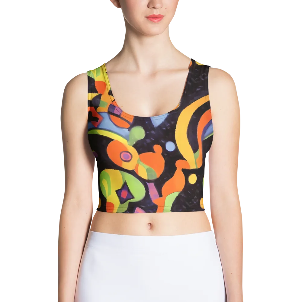 Neon Symphony on Crop Top — Front
