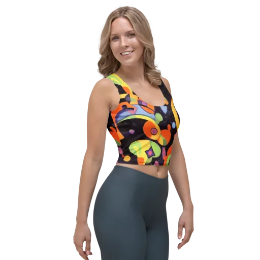 Neon Symphony on a Crop Top