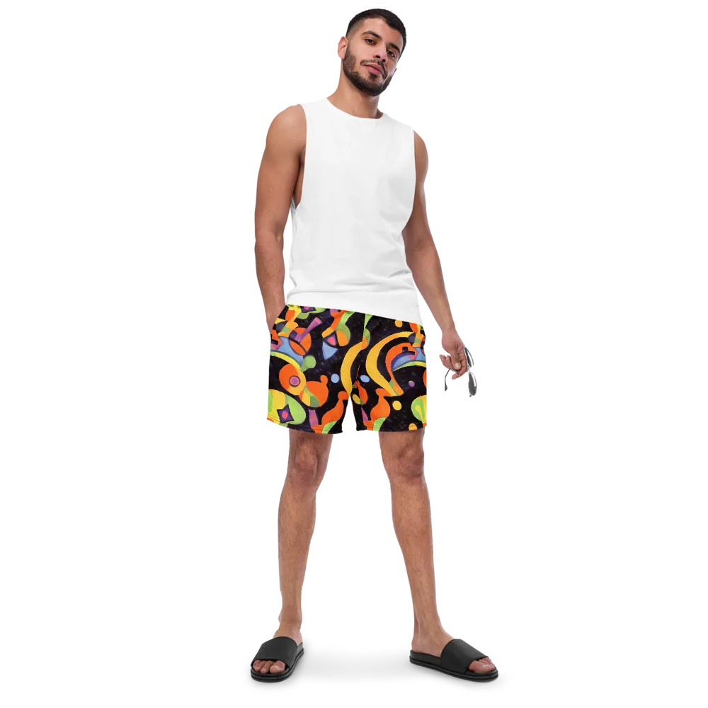 Neon Symphony on Swim Trunks — Front