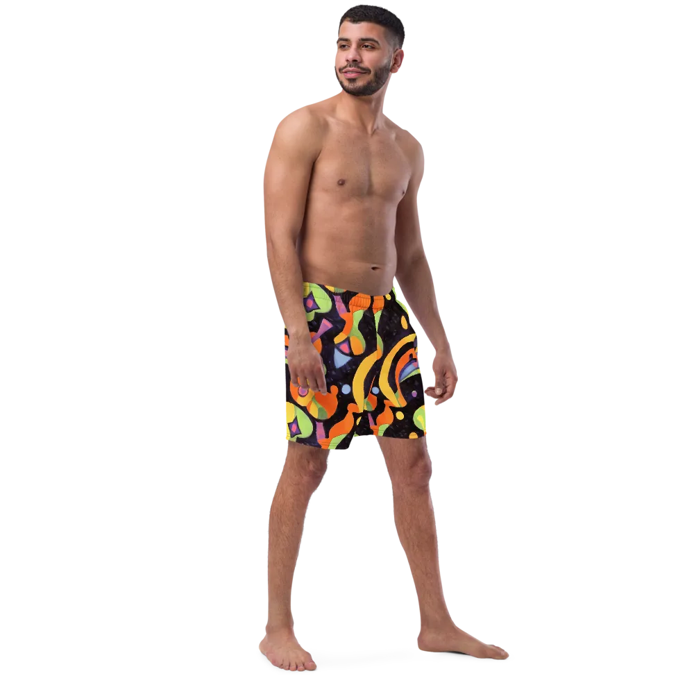 Neon Symphony on Swim Trunks — Right Front